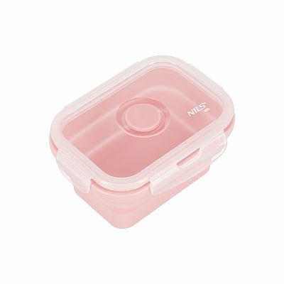 Skládací svačinový box NILS Camp NC4105 355ml růžový