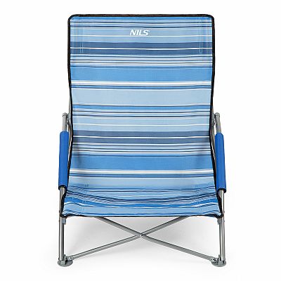 Plážové křeslo NILS Camp NC3035 modro-bílé