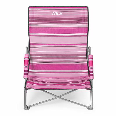 Plážové křeslo NILS Camp NC3035 růžové