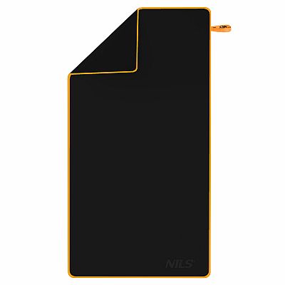 Ručník z mikrovlákna NILS NCR12 černá/oranžová