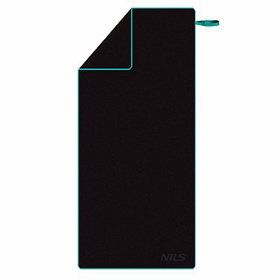 Ručník z mikrovlákna NILS NCR13 černý/modrý