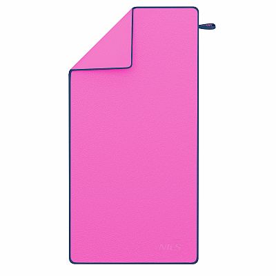 Ručník z mikrovlákna NILS NCR13 růžový / tmavě modrý