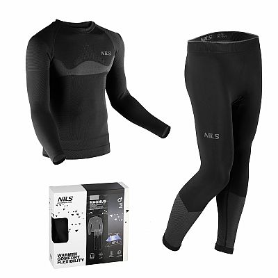 Pánské bezešvé termoprádlo NILS BTZ0464 Magnus černé