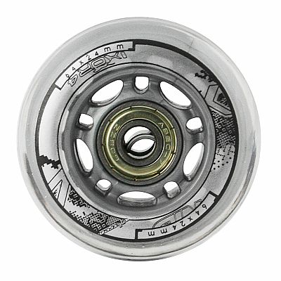Sestava čirých PU koleček 64x24 + ložiska ABEC7 NILS EXTREME