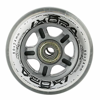 Sestava čirých PU koleček 80x24 + ložiska ABEC7 NILS EXTREME