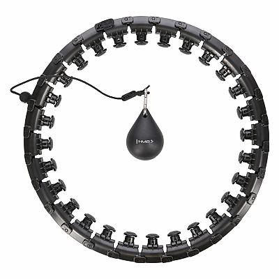 Masážní hula hoop HMS HHW12 plus size se závažím černá