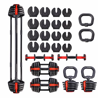 Jednoruční / obouruční variabilní činka HMS SGR18 PRO SET 3v1 40 kg