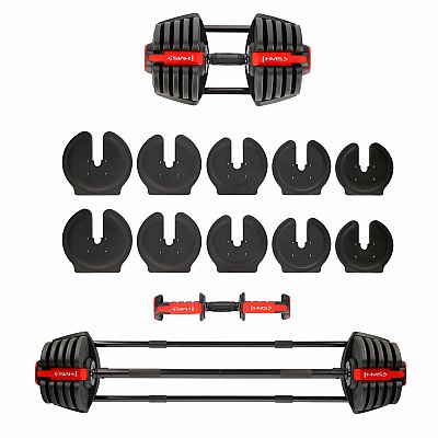 Jednoruční / obouruční variabilní činka HMS SGR40 PRO SET 2v1 40 kg