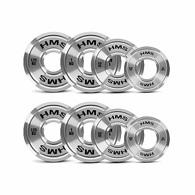 Sada ocelových olympijských kotoučů HMS TOS 2 x 0,25 - 1,25 kg (6 kg)