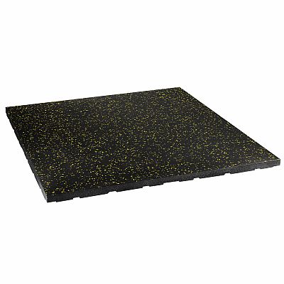 Gumová fitness podlaha HMS POS35 černá / žlutá