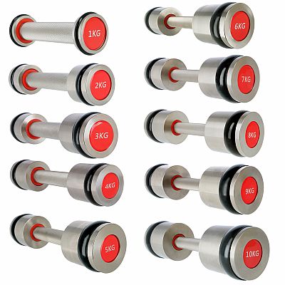 Chromované profesionální činky HMS PREMIUM HH07 2 x 7 kg