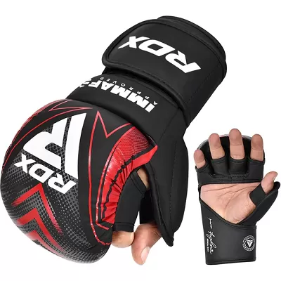 RDX Grapplingové rukavice SHOOTER, schválené IMMAF, červené L - L