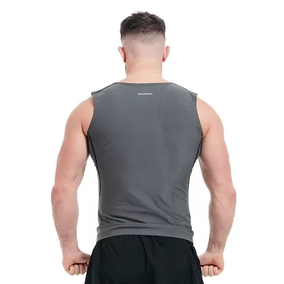 RDX Sauna vesta pánská SWEAT VEST M2, šedá 4XL - 4XL
