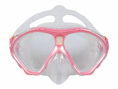 Šnorchlovací set 3 v 1, DĚTSKÝ, RŮŽOVÝ, obsahuje masku, ploutve a šnorchl