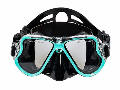 Šnorchlovací set 3 v 1, TYRKYSOVÝ, S/M, ploutve 36-41, maska, šnorchl