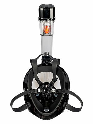 Šnorchlovací maska, černá, celoobličejová, velikost S/M