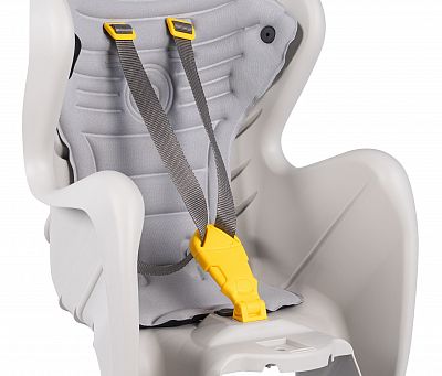 BELLELLI MR FOX Dětská sedačka na kolo B-FIX Relax polohovatelná, hedvábně šedá