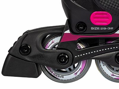 Muuwmi nastavitelné dětské inline brusle, růžové vel. 37-40 - 37