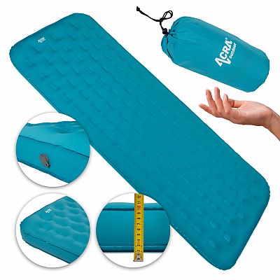 ACRA L140MO Komfortní nafukovací karimatka modrá 10cm a délkou 200cm