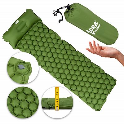 ACRA L140CL nafukovací karimatka s polštářkem zelená 5cm