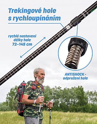 Trekingové hole - 1 pár s příslušenstvím