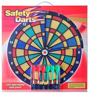 Terč dírkovaný umělohmotný se šipkami 45cm 51814