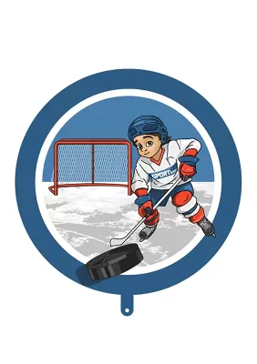 Foliový balonek kruh - Hokejista 45 cm