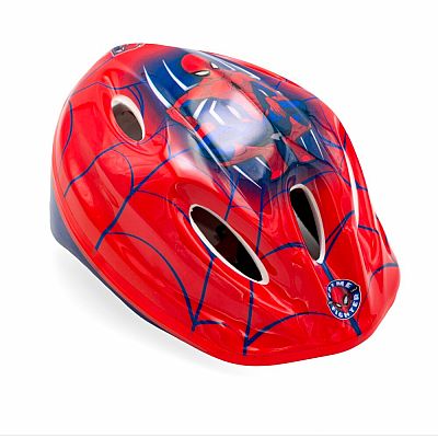 Cyklistická helma Spiderman, červená, 52-56cm