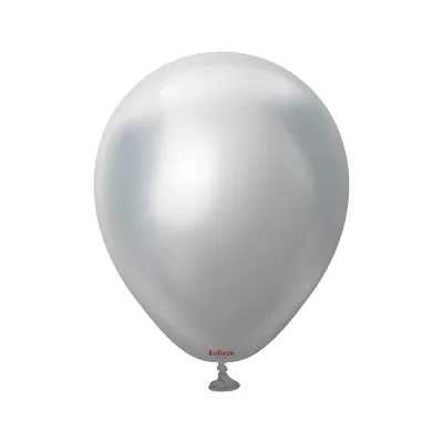 Dekorační balonky chromové stříbrné 13 cm/5" 100 ks