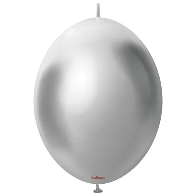 Dekorační spojovací balonky chromové stříbrné 30 cm/12" 50 ks