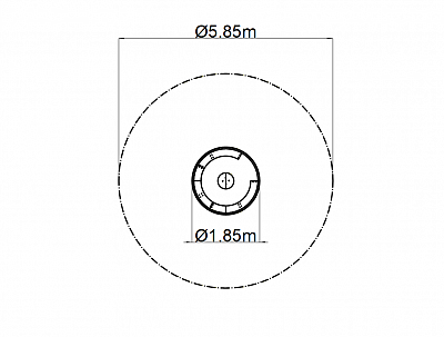 Kolotoč na sezení prům. 185 cm