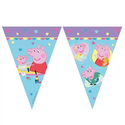 Vlaječková girlanda Prasátko Peppa Baby Evie 230 cm