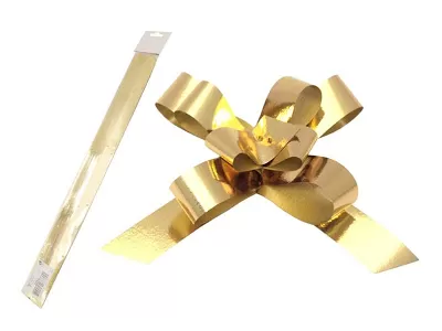 Stahovací stuha zlatá metalická - 2 cm x 50 cm
