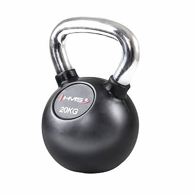 Vinylový kettlebell s chromovaným úchopem HMS KGC 20 kg