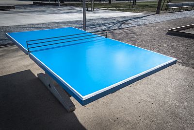 Betonový stůl na stolní tenis venkovní, betonové nohy, bez síťky