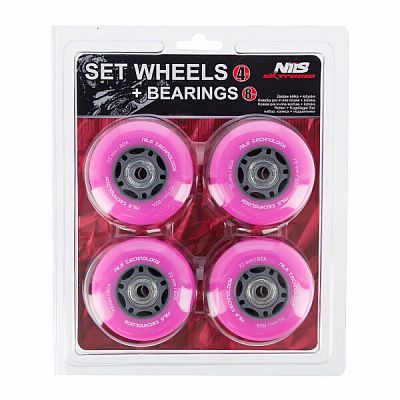 PU kolečka s ložisky NILS EXTREME 70x24mm ABEC 7 růžové