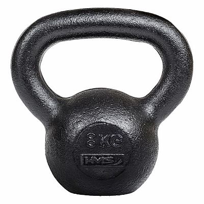 Litinový kettlebell HMS KZG08 8 kg, černý