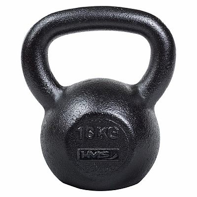 Litinový kettlebell HMS KZG16 16 kg, černý