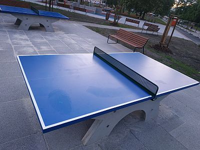 Betonový stůl na stolní tenis, betonové nohy, bez síťky