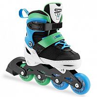 Spokey JOY Dětské kolečkové brusle, černo-modré, vel. 27-34