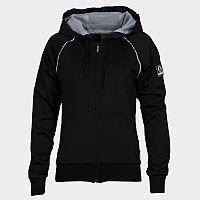 Dámská mikina s kapucí a se zipem SWEEP černá - XL