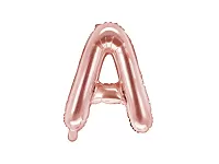 Foliové písmeno A rose gold 35 cm