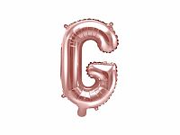 Foliové písmeno G rose gold 35 cm