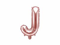 Foliové písmeno J rose gold 35 cm