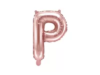 Foliové písmeno P rose gold 35 cm