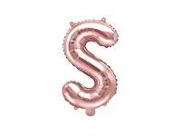 Foliové písmeno S rose gold 35 cm
