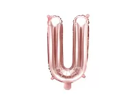 Foliové písmeno U rose gold 35 cm