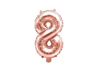 Foliová číslice - rose gold 8 - 35 cm