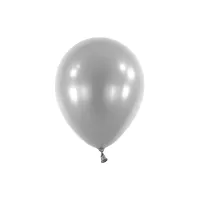 Dekorační balonky Stříbrné metalické 13 cm - 100 ks - DM38