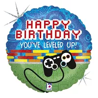Foliový balonek Happy Birthday Game 46 cm